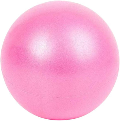 PVC Yoga Ball Mini Fitness Ball 25cm Explosion Proof Non Slip Balance Exercise for Home Office Gym Workouts Strengthen Core Improve Flexibility Lightweight Portable (Pink)