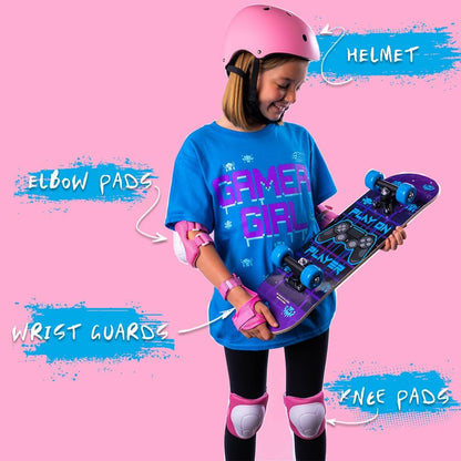 Kids Skateboard Bike Helmet Pads Set Protective Gear from - Knee Pads Elbow Pads Wrist Pads Set for Youth Boys Girls