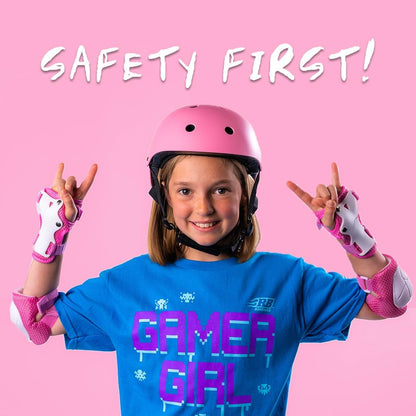 Kids Skateboard Bike Helmet Pads Set Protective Gear from - Knee Pads Elbow Pads Wrist Pads Set for Youth Boys Girls
