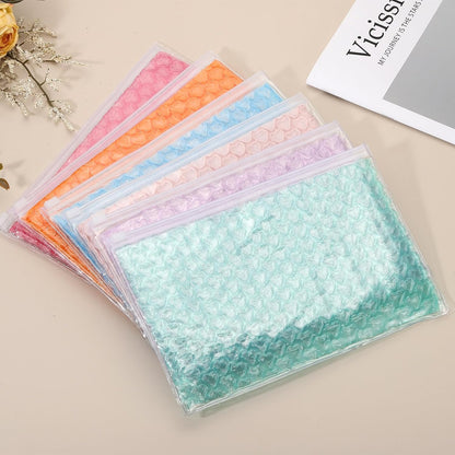 8pcs Clear Bubble Bags Heart Bubble Wrapping Pouches Zipper Packing Cushioning Bag(6 x 9 Inch) - Lightweight & Economic, for Mailing Shipping Packaging Storage, Light Pink