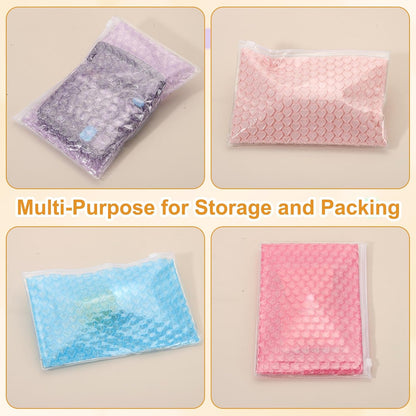 8pcs Clear Bubble Bags Heart Bubble Wrapping Pouches Zipper Packing Cushioning Bag(6 x 9 Inch) - Lightweight & Economic, for Mailing Shipping Packaging Storage, Light Pink