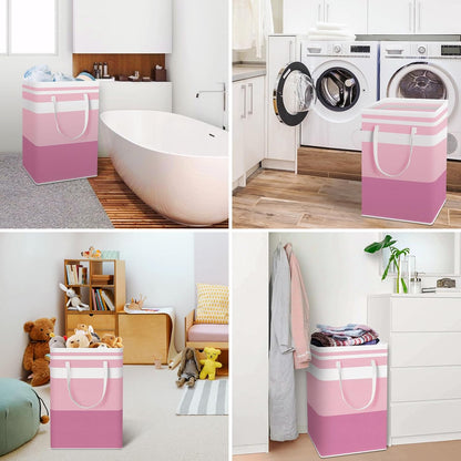 2 Pack Large Laundry Baskets, Laundry Hampers Bags (Pink 75Lx2)