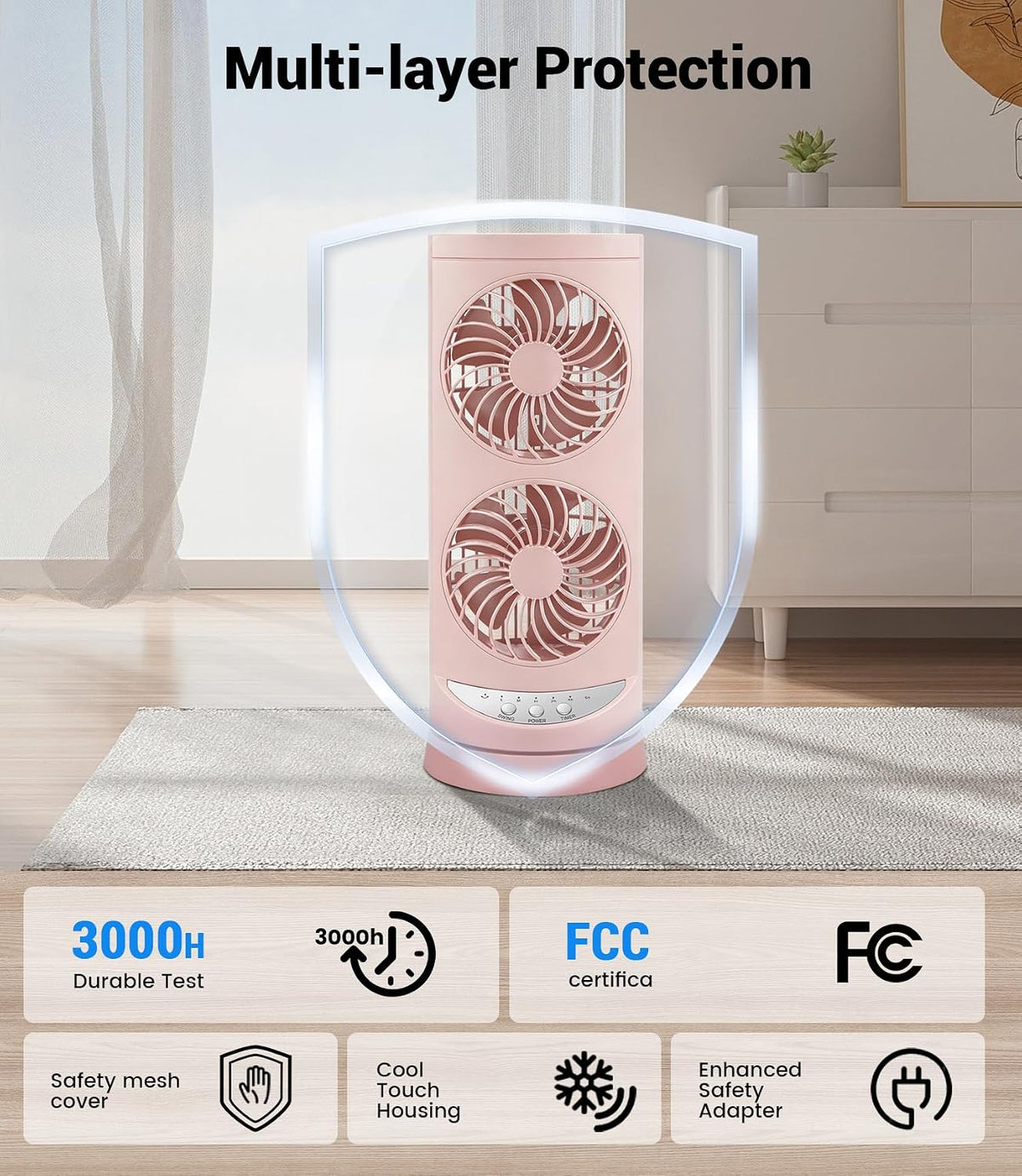 Personal Tower Cooling Fans that Blow Cold Air,25dB Quiet Fan with 24ft/s