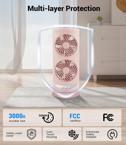 Personal Tower Cooling Fans that Blow Cold Air,25dB Quiet Fan with 24ft/s