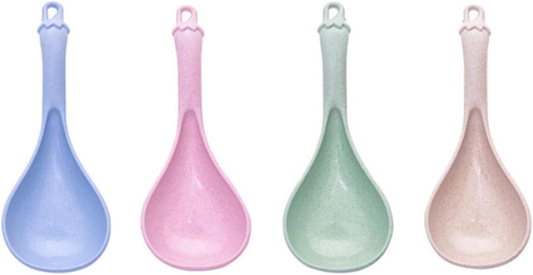 4pcs Long Handle Soup Spoons for Porridge and Dessert