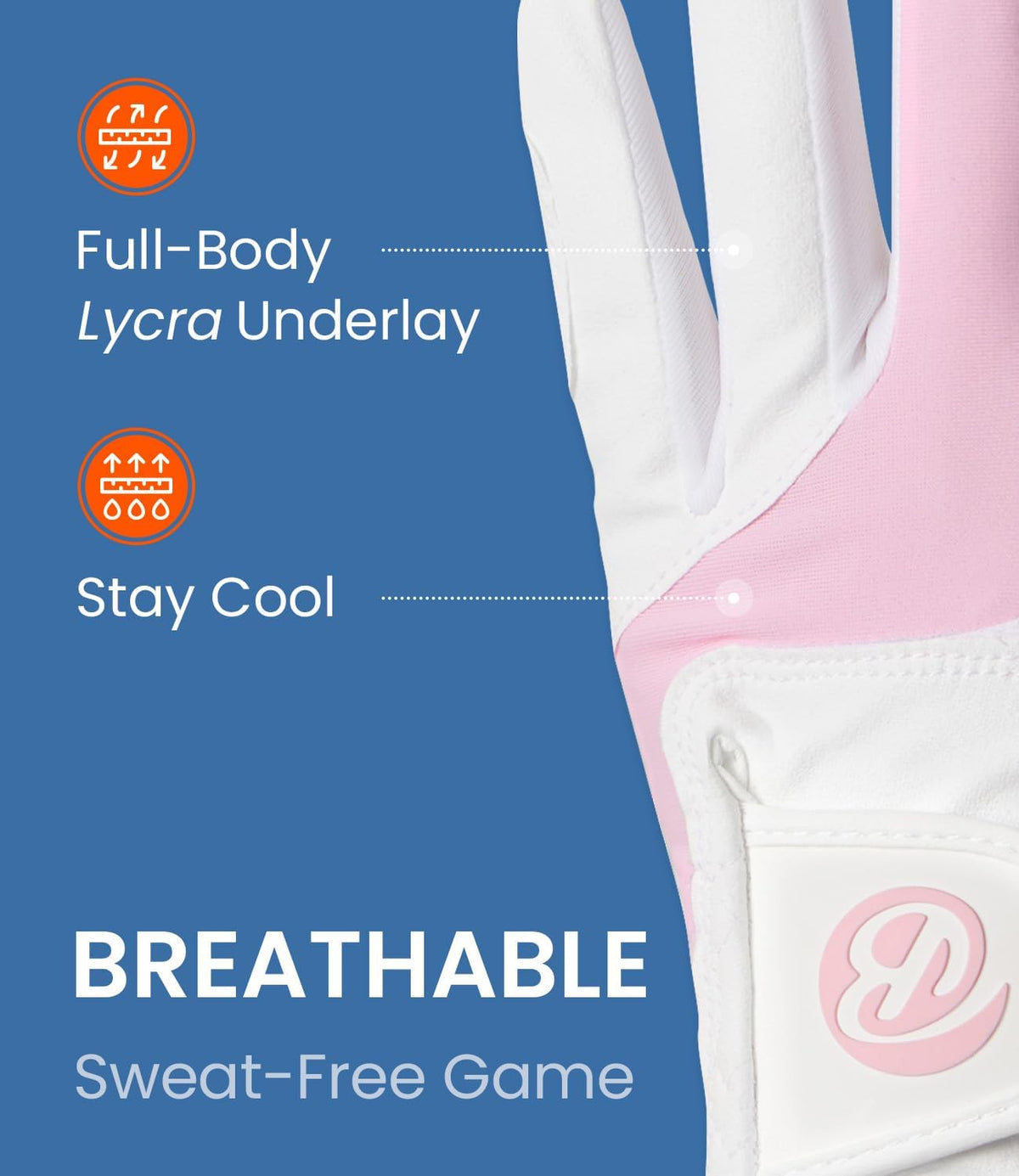 Golf Gloves with Silicon Grip(Pink)