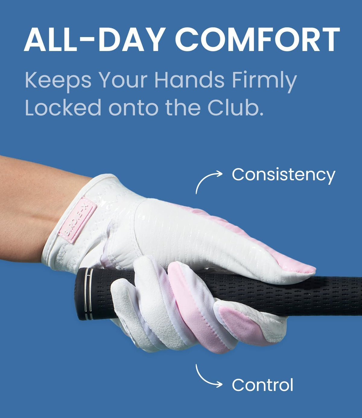 Golf Gloves with Silicon Grip(Pink)