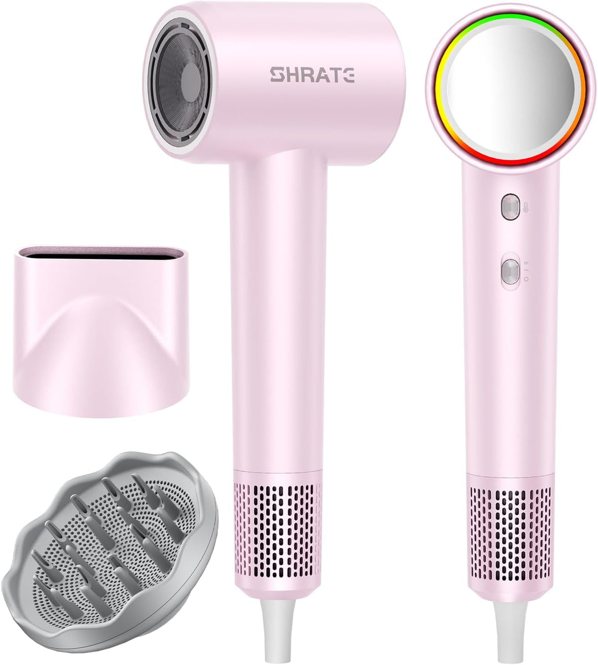 Professional High Speed Ionic Hair Dryer | Ultra-Fast Drying | 500 Million Negative Ions | Low Noise | 160000 RPM | Compact Blow Dryer with Magnetic Diffuser for Faster Drying All Hair Types