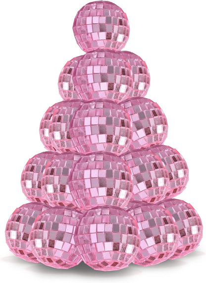 20PCS 1.6" Small Disco Ball Mirror Mini Hanging Glass Decoration
