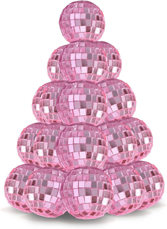 20PCS 1.6" Small Disco Ball Mirror Mini Hanging Glass Decoration