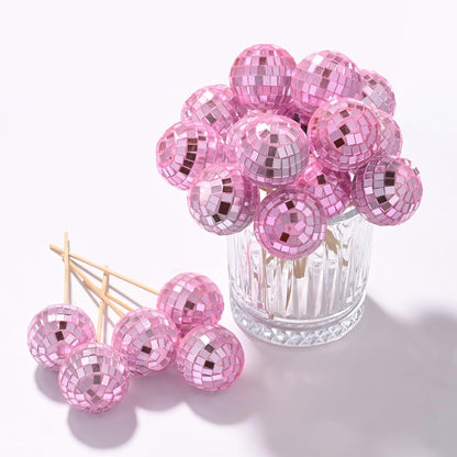 20PCS 1.6" Small Disco Ball Mirror Mini Hanging Glass Decoration