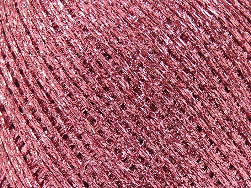 Pink Shimmer Ribbon Floss - Metallic Braided Flat Ribbon 25gr 174yd