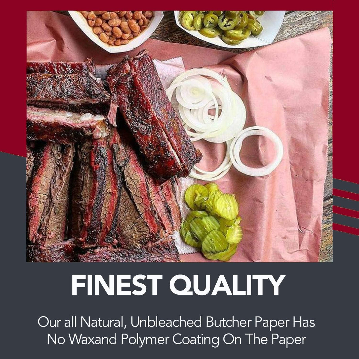 Pink Butcher Paper Roll, 12 Inch x 60 Feet, Unwaxed, Bleach Free, Perfect for Smoking Meat, Brisket, Crawfish Boil, or Table Runner