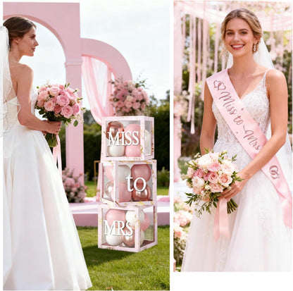 Cocomigo 330pcs Bride to Be Decorations for Bridal Shower, Serves 25