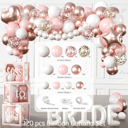Cocomigo 330pcs Bride to Be Decorations for Bridal Shower, Serves 25