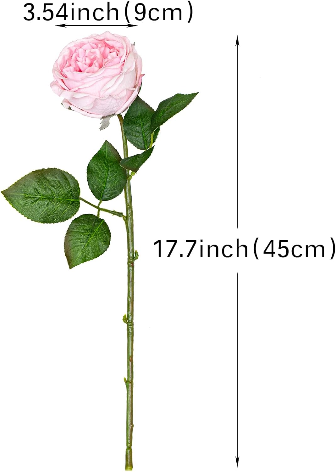 Fake Flowers for Decoration Home Decor Artificial Flowers Austin Rose Peony Latex Fake Flower Living Room Decoration Vivid Pink Roses Peonies (Light Pink 4pcs)