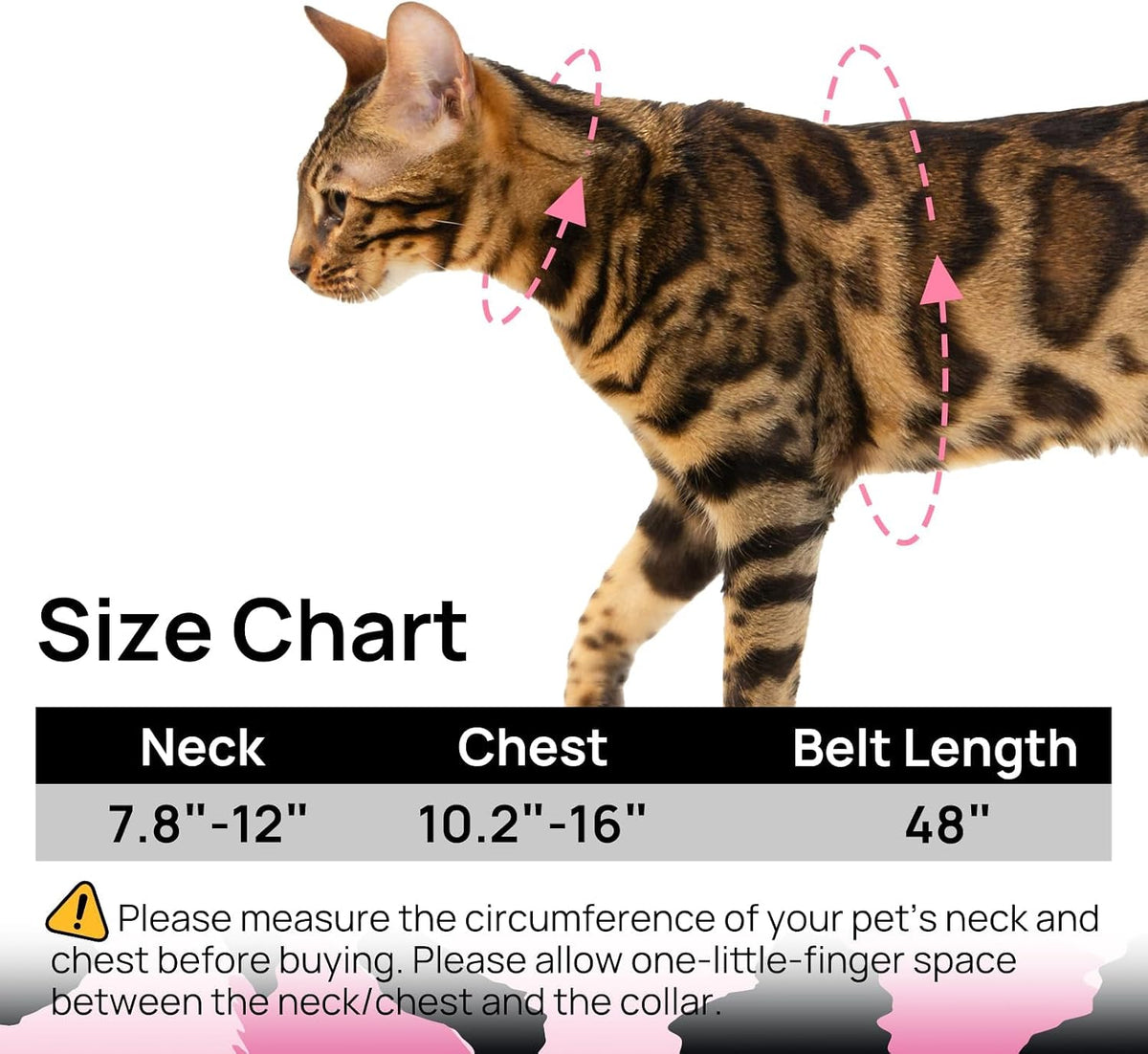 Adjustable Cat Harness and Leash Set Escape Proof (Pink)