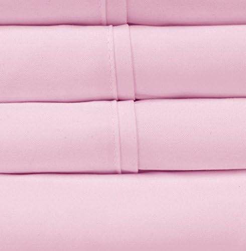 Queen Sheets Pink - 6 Piece 1500 Supreme Collection Fine Brushed Microfiber Deep Pocket Queen Sheet Set Bedding - 2 Extra Pillow Cases, Great Value, Queen, Pink (Pack of 1)