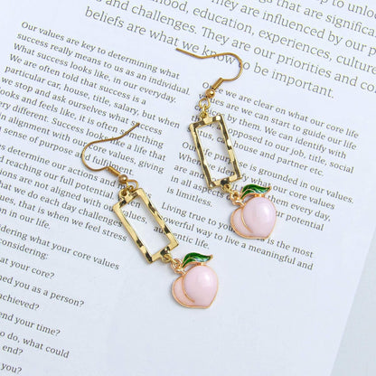 30 Pack Gold Plated Enamel 3D Peach Fruit Charm Pendant DIY for Earrings Necklace Bracelet Jewelry Making and Crafting