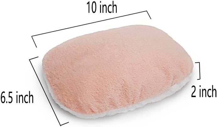 Bearded Dragn Rat Mat Fleece Soft Guinea Pig Bed Warm Mat Squirrel Sleeping Bed Cotton Mat Animal Winter Small Animal Cage(Pink)