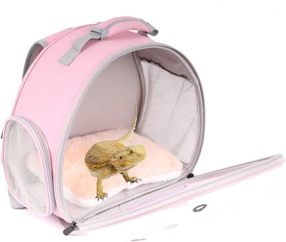 Bearded Dragn Rat Mat Fleece Soft Guinea Pig Bed Warm Mat Squirrel Sleeping Bed Cotton Mat Animal Winter Small Animal Cage(Pink)