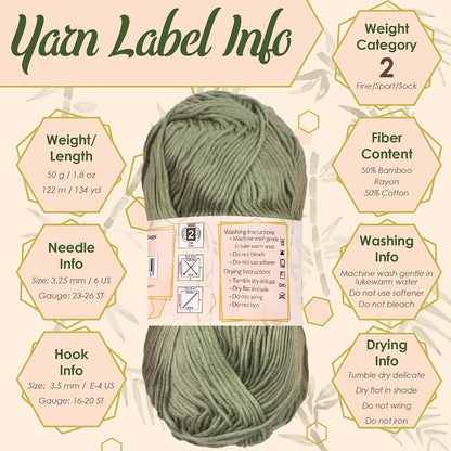JubileeYarn Bamboo Cotton Sport Yarn - Shades of Pink - 4 Skeins