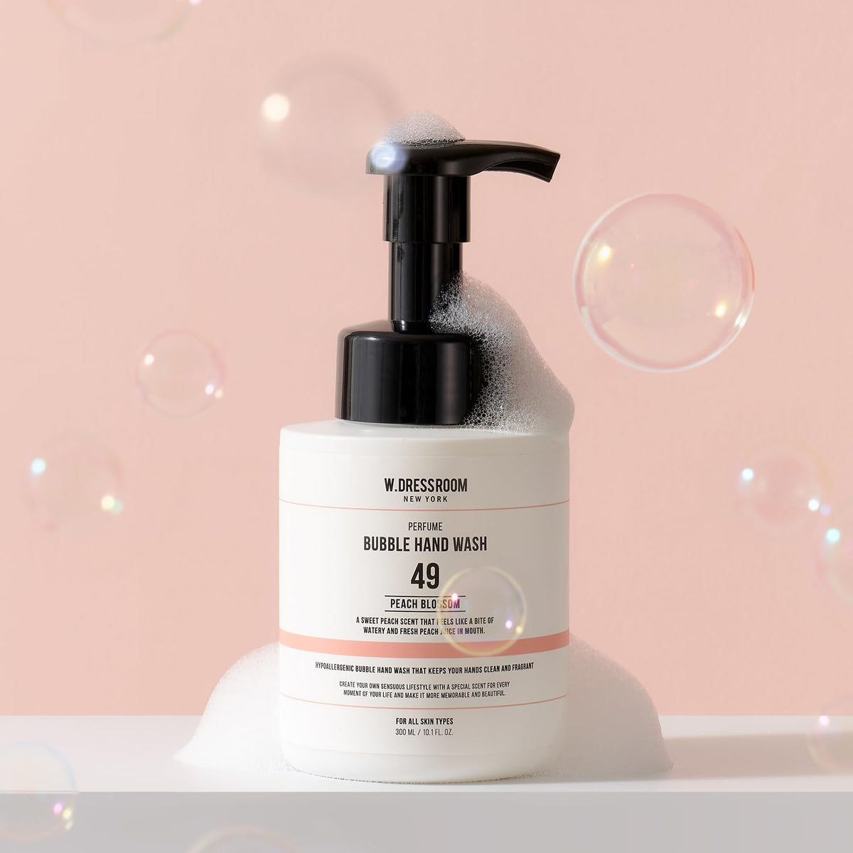 No.49 Peach Blossom & Pump Bottle Foaming Bubble Hand Wash Soap (10.1 fl oz)