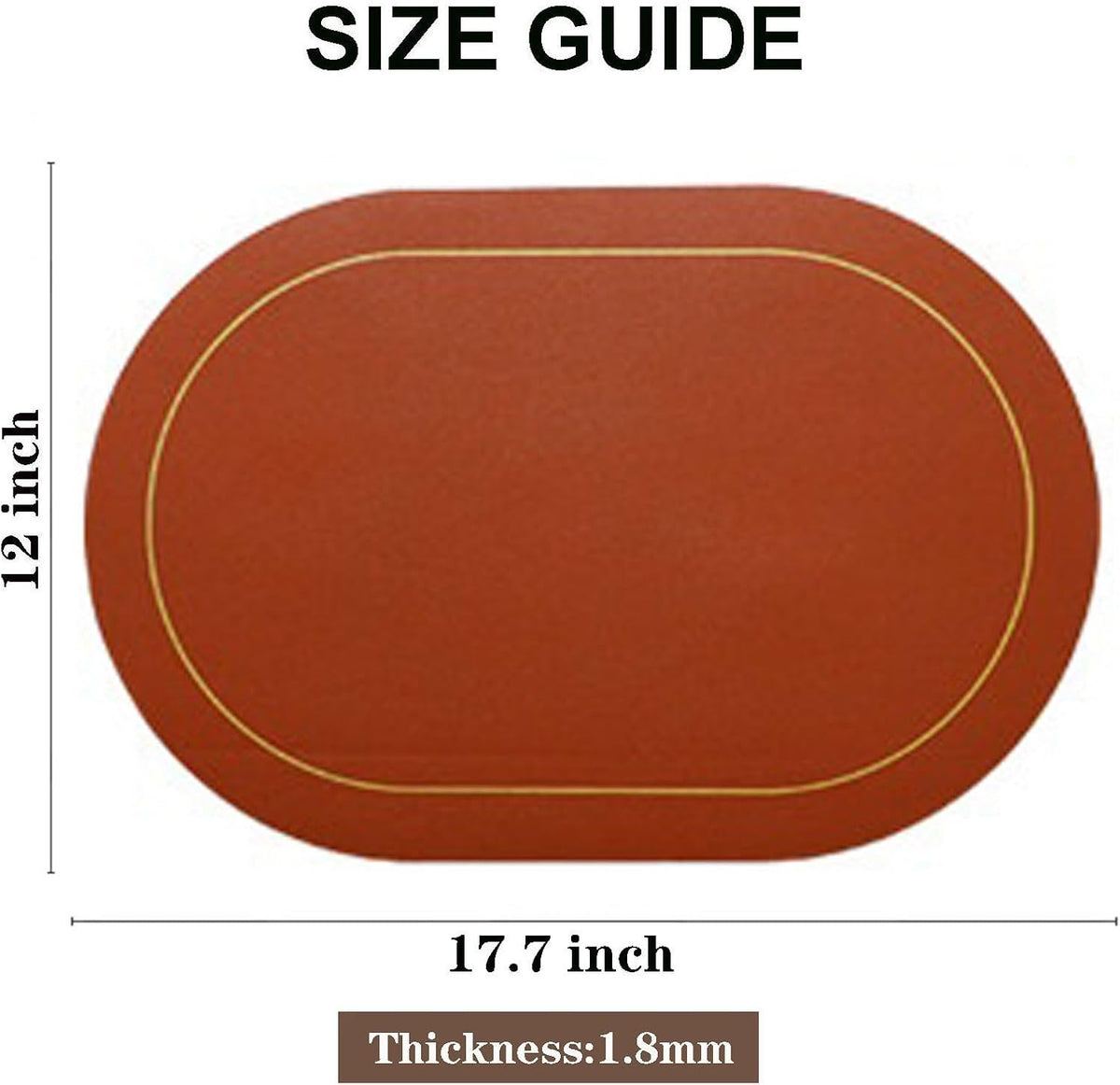 Reversible Oval Placemats Set of 6 - Washable Double Color Table Mats for Dining, Kitchen, Parties & Outdoor Use (Mint Green) Light Pink 6 Pack