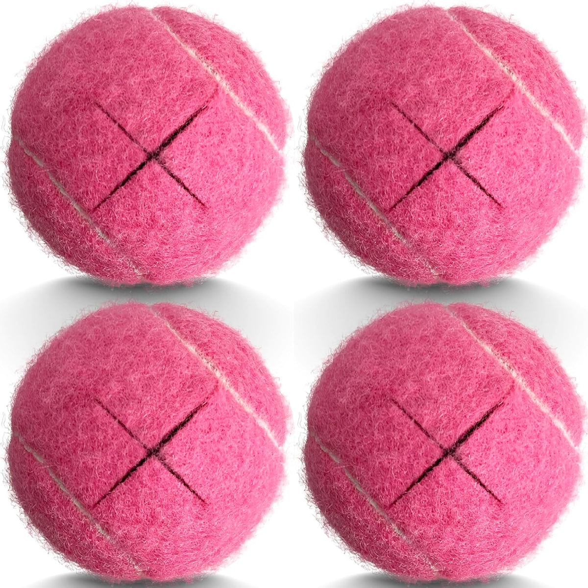4 Pack Precut Tennis Balls for Walkers, Heavy Duty Glide Balls for Walkers & Furniture Legs - Universal Floor Protectors, Long Lasting & Easy Installation