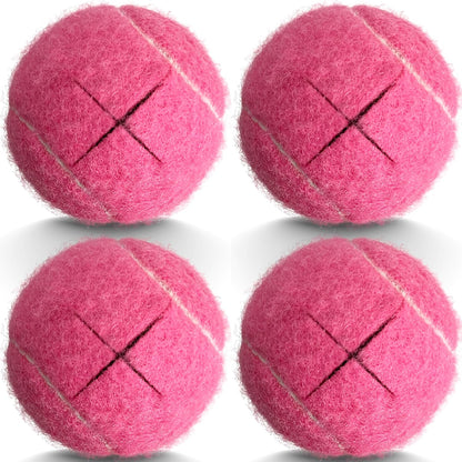 4 Pack Precut Tennis Balls for Walkers, Heavy Duty Glide Balls for Walkers & Furniture Legs - Universal Floor Protectors, Long Lasting & Easy Installation
