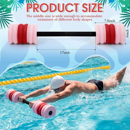 Long Aquatic Swim Dumbbells Foam Water Weights for Pool Exercise