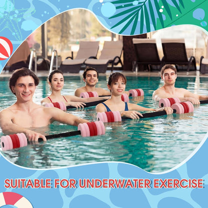 Long Aquatic Swim Dumbbells Foam Water Weights for Pool Exercise