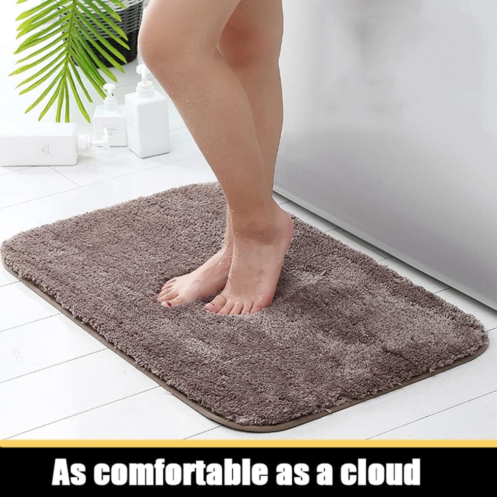 Bathroom Rugs Ultra Soft Shaggy and Absorbent Luxury Bath Mat Non Slip Carpet Mats for Tubs Toilet Showers Machine Washable Small Bathmat Doormat Solid 20" X 31" Light Pink
