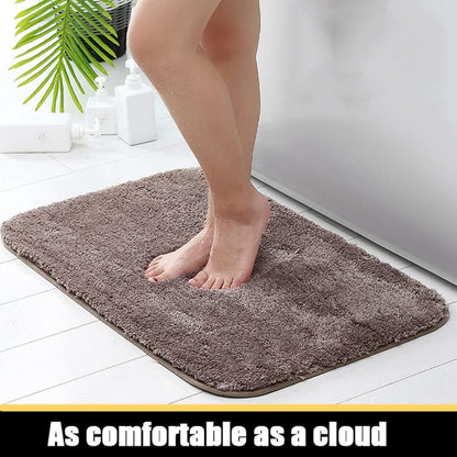 Bathroom Rugs Ultra Soft Shaggy and Absorbent Luxury Bath Mat Non Slip Carpet Mats for Tubs Toilet Showers Machine Washable Small Bathmat Doormat Solid 20" X 31" Light Pink