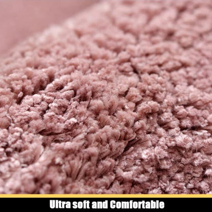 Bathroom Rugs Ultra Soft Shaggy and Absorbent Luxury Bath Mat Non Slip Carpet Mats for Tubs Toilet Showers Machine Washable Small Bathmat Doormat Solid 20" X 31" Light Pink