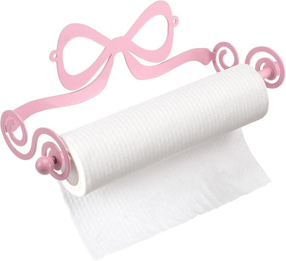 Pink Bow Toilet Paper Holder Wall Mount Coquette 12.2 x 2.3''