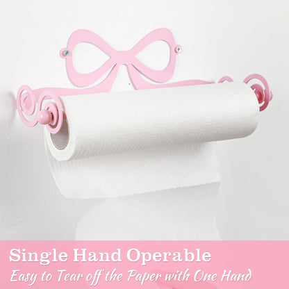 Pink Bow Toilet Paper Holder Wall Mount Coquette 12.2 x 2.3''