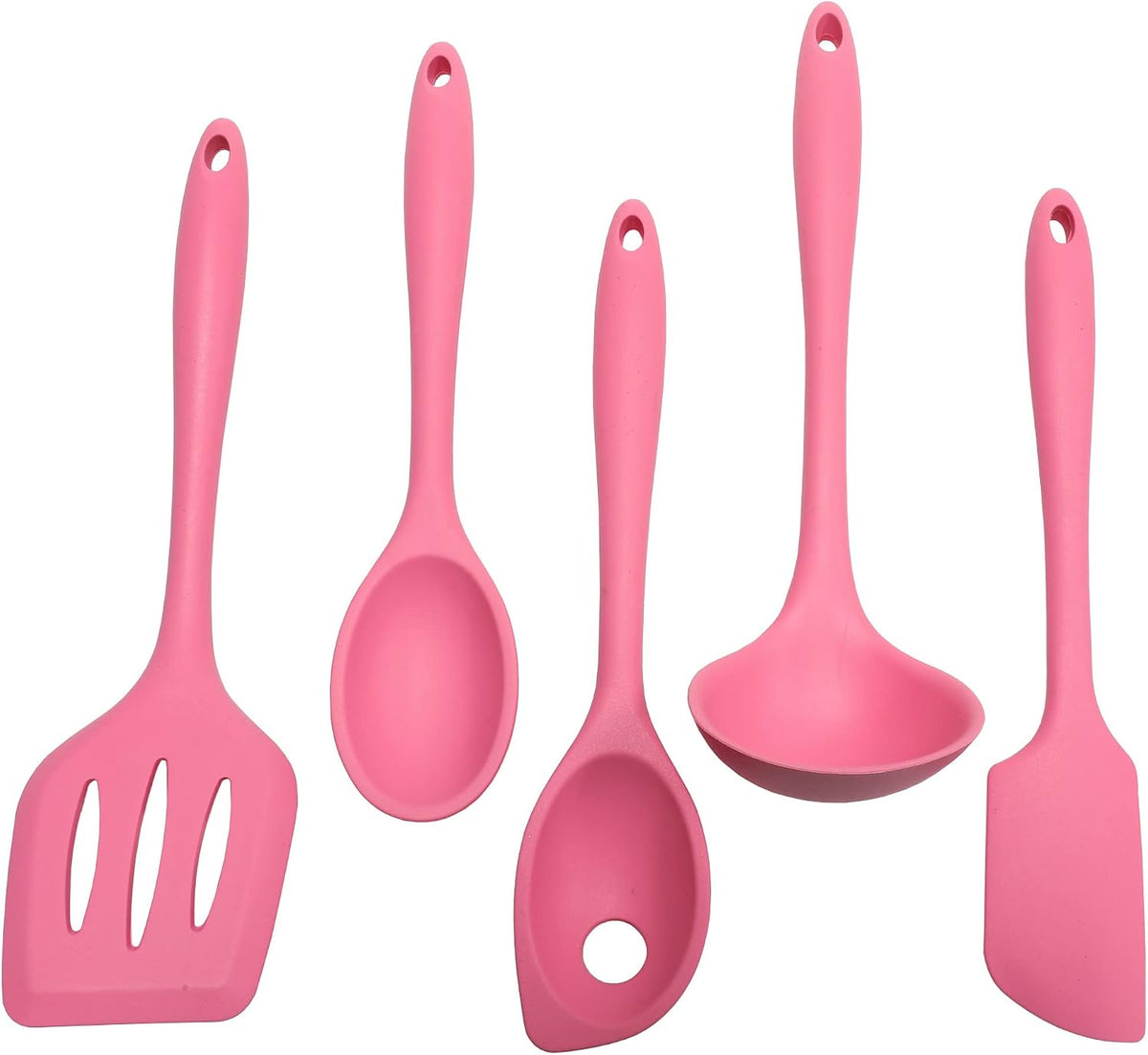 Premium Silicone Angled Spatula, 11 inch, Pink