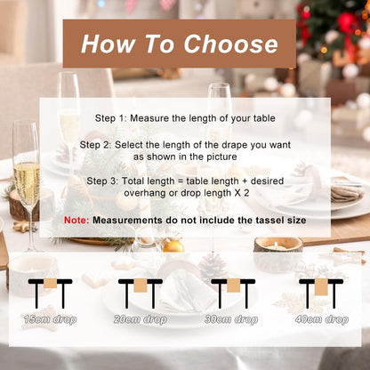 Rustic Table Runner with Tassels, Farmhouse Boho Table Runners Braided Striped, Cotton Linen Table Decoration for Dining Party Holiday and Wedding, 72 Inches, Pink