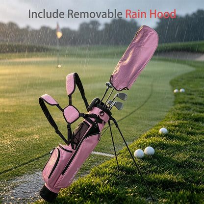 Lightweight Stand Golf Bag with Cooler Rain Cover 7 Clubs Capacity