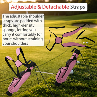 Lightweight Stand Golf Bag with Cooler Rain Cover 7 Clubs Capacity