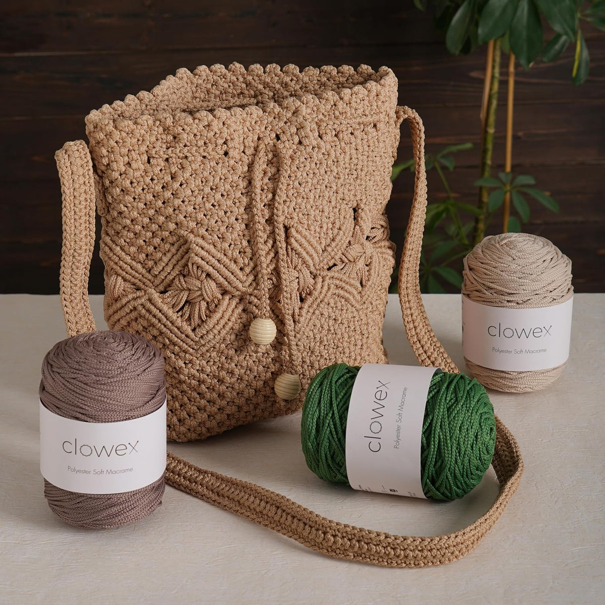 Polyester Soft Macrame Cord 2.5-3mm, 191 Yards x 1/9 inc Turkish Polyester Rope, Braided Macrame Yarn for DIY Crafts, Plant Hanger, Wall Hanging, Macrame Bag (2292-Salmon, 1 Ball)