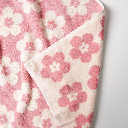 Pink Bath Towels - Set of 2 Made Cotton 27x55 Inches Highly Absorbent for Bathroom (BloomLux)