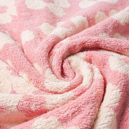 Pink Bath Towels - Set of 2 Made Cotton 27x55 Inches Highly Absorbent for Bathroom (BloomLux)