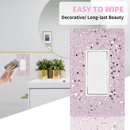 Pink Light Switch Cover For Girls Room, 1-Gang Rocker, 5.10"x3.15"