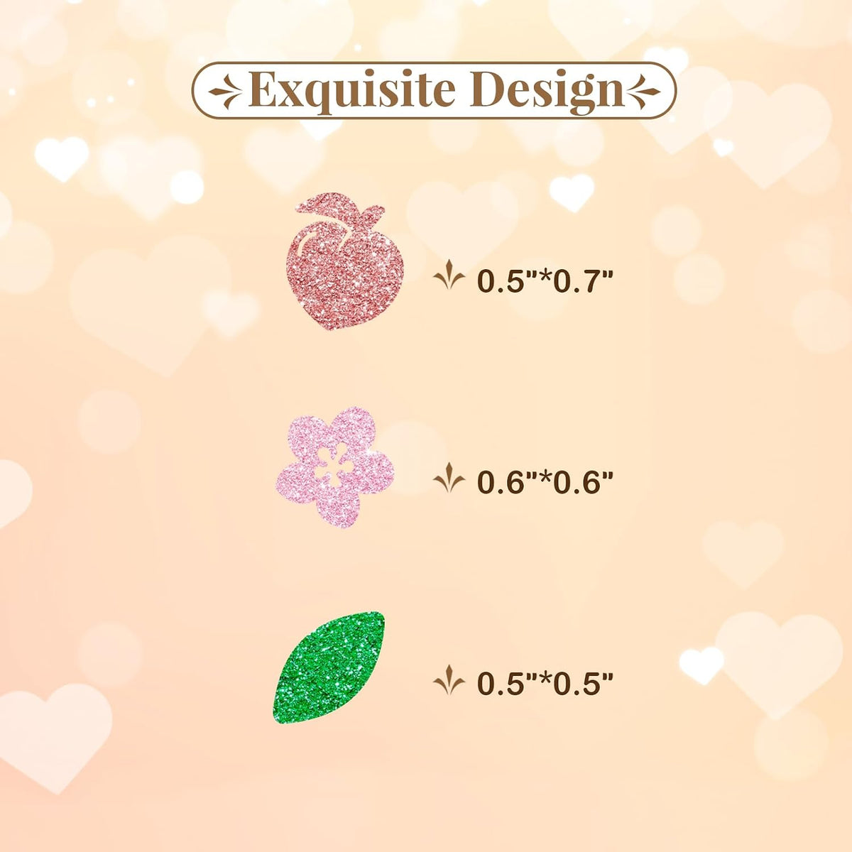 120pcs Peach Confetti, Fruit Table Confetti, Pink Glitter Sweet As a Peach Table Decoration, Summer Fruit Themed Birthday/Baby Shower Party Supplies