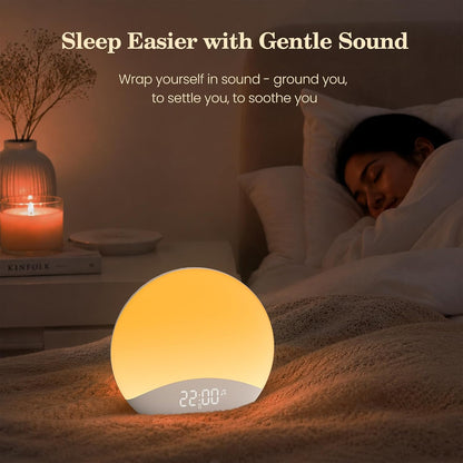 Sound Machine Sunrise Alarm Clock with Night Light for Bedrooms