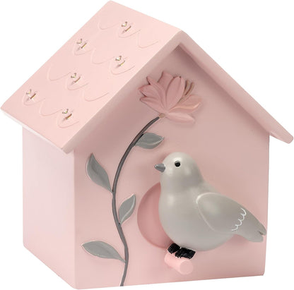 Petals Pink/Gray Birdhouse Table Top Night Light LED Lamp