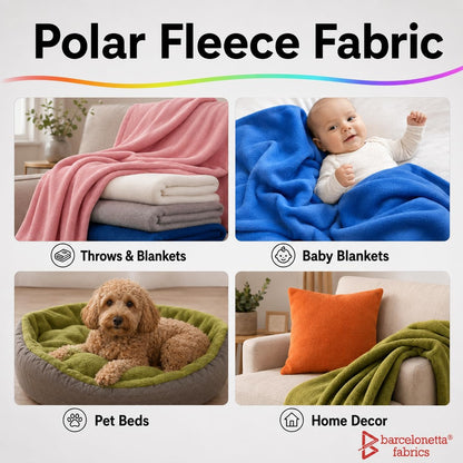 Fleece Fabric | Blanket Fabric | 36"X60" | Polar Fleece | Soft, Plush, Anti-Pill | Poncho, Pillow Cover, PJ Pants, Cushion, Liners, Eye Mask (Pink, 1 Yard)