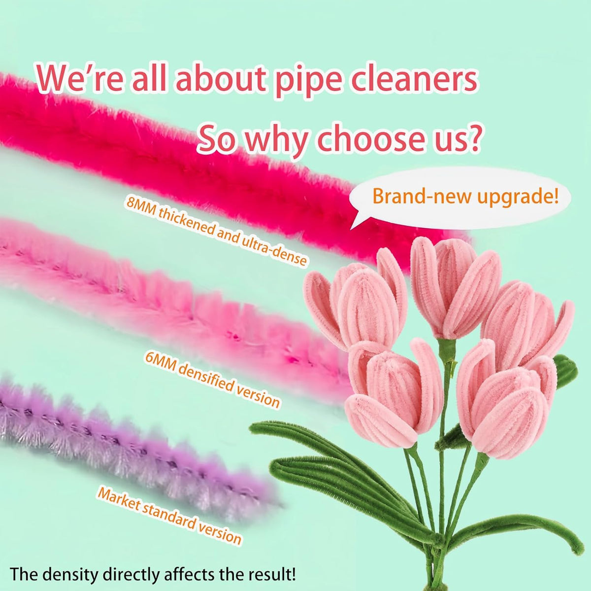 450Pcs Pipe Cleaners Pink Flower Bouquet Craft Kit, Assorted Pink Chenille Stems for DIY Art, Ideal for Party Decor, Home Accents & Handmade Gifts